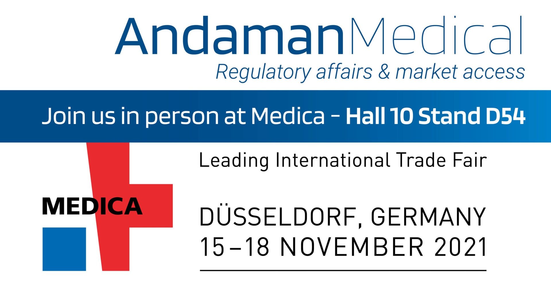 Andaman Medical is exhibiting at Medica 2021